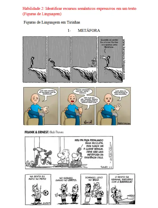 Figuras de Linguagem em Tirinhas Material Didático e Prático