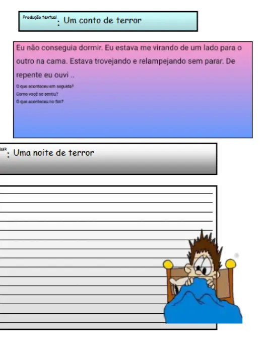 Produção Textual Um Conto de Terror para Sala de Aula