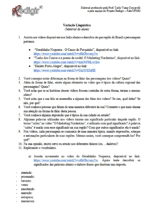 Variação Linguística na Prática  Explorando Sotaques e Expressões Brasileiras