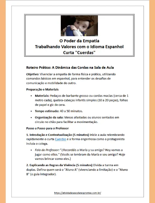 espanhol curto CUERDAS Dinâmica 